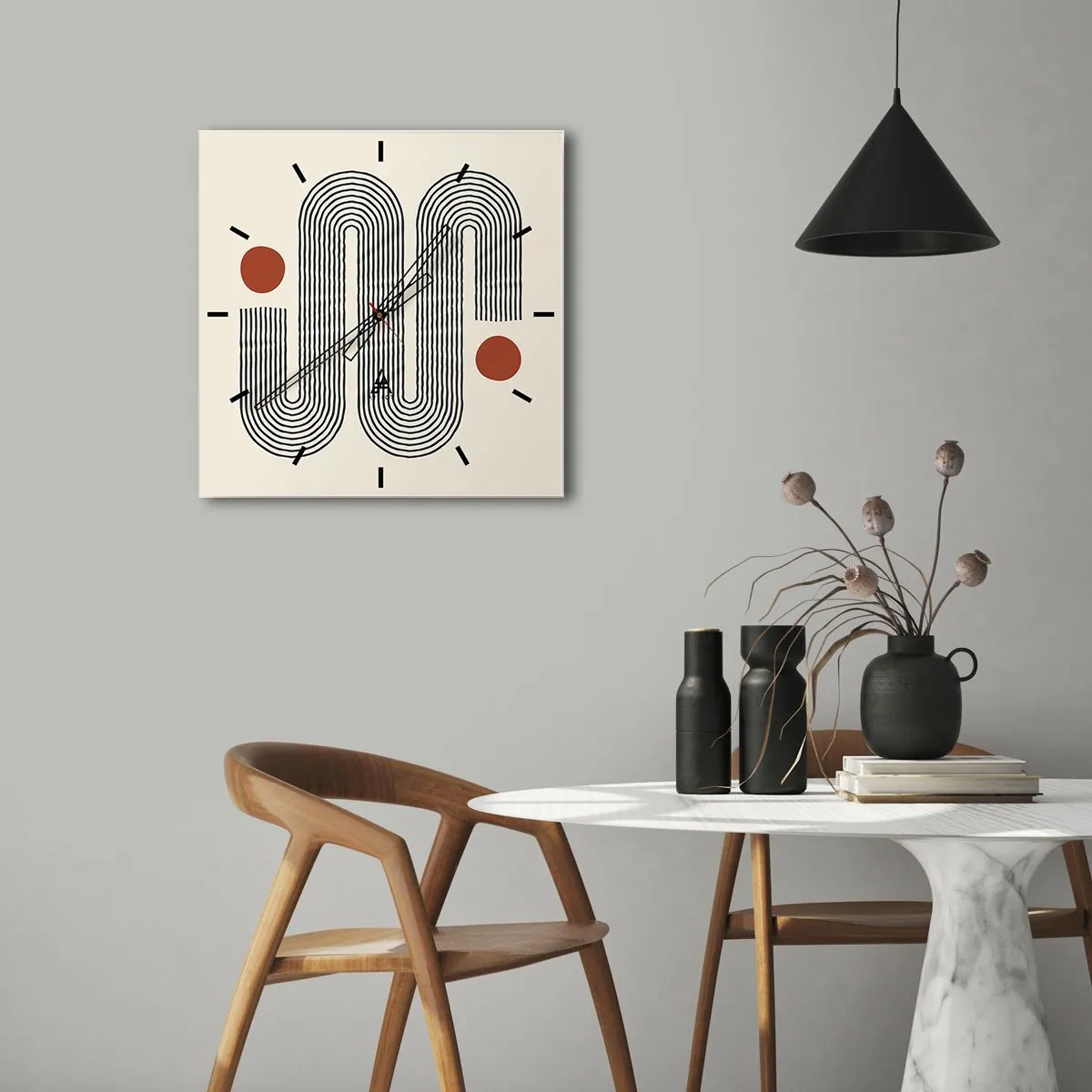 Vægur, Uret - Fra start til slut - 30x30 cm