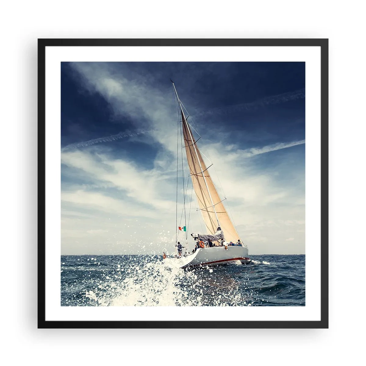 Plakat i sort ramme - De kan ikke indhente os! - 60x60 cm