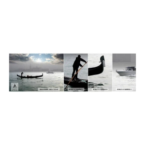 Prøve Fototapet Selvklæbende Deluxe Sticker - En fabelagtig by af vand og tåge - Landskab, By, Venedig - 100x30 cm