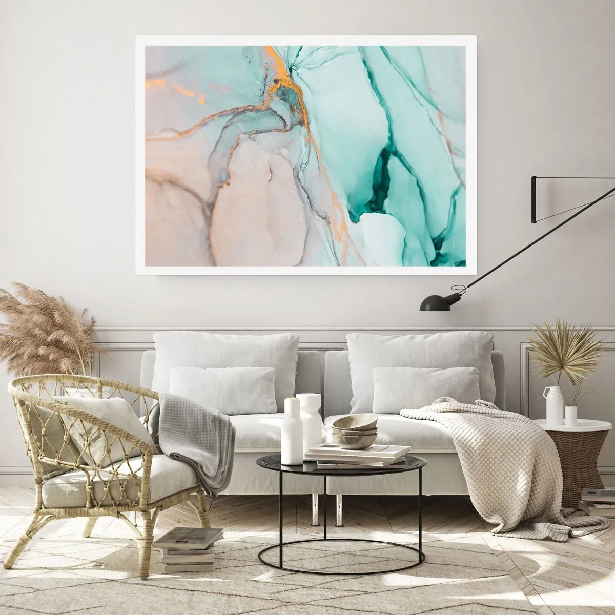 Plakat - Dans af former og farver - 50x40 cm