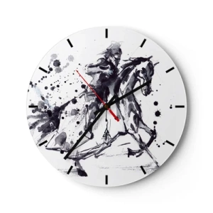 Vægur, Uret - Sort ridder - 40x40 cm