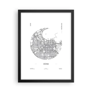 Plakat i sort ramme - Dohas anatomi - 30x40 cm