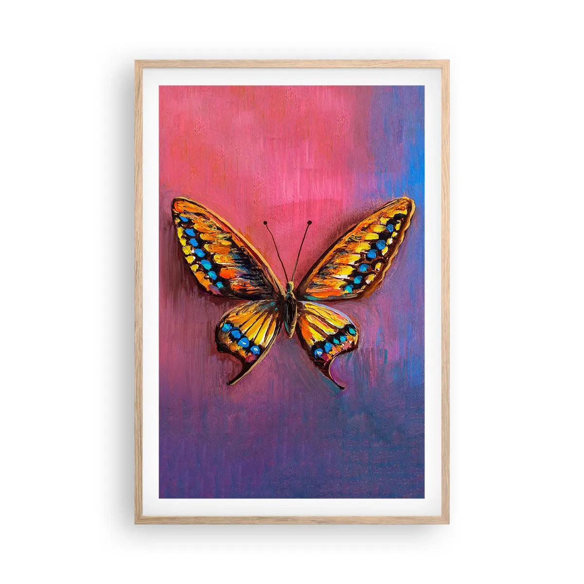 Plakat i ramme af lyst egetræ - Naturens juvel - 61x91 cm
