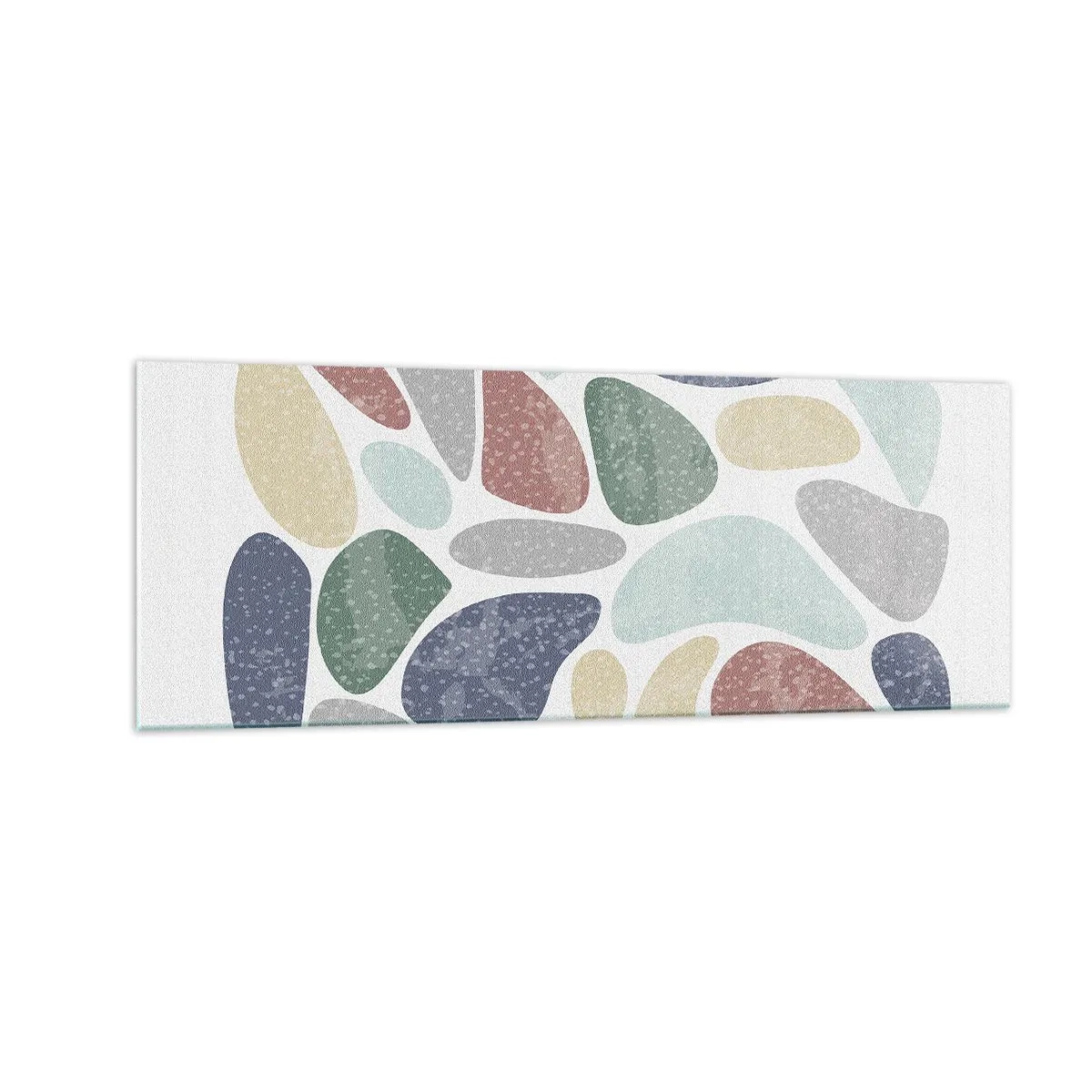 Billede på glas - Mosaik af pulveriserede farver - 140x50 cm