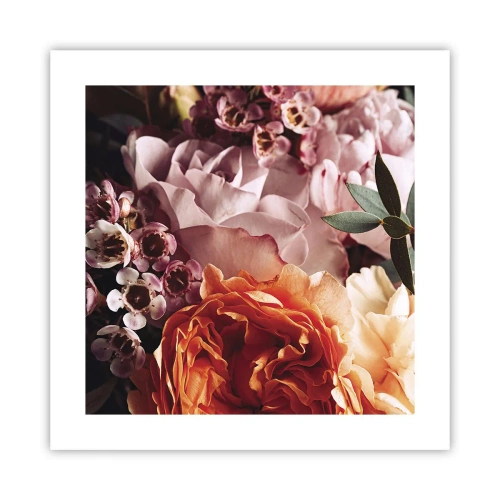 Plakat - Indhyllet i skønhed - 40x40 cm