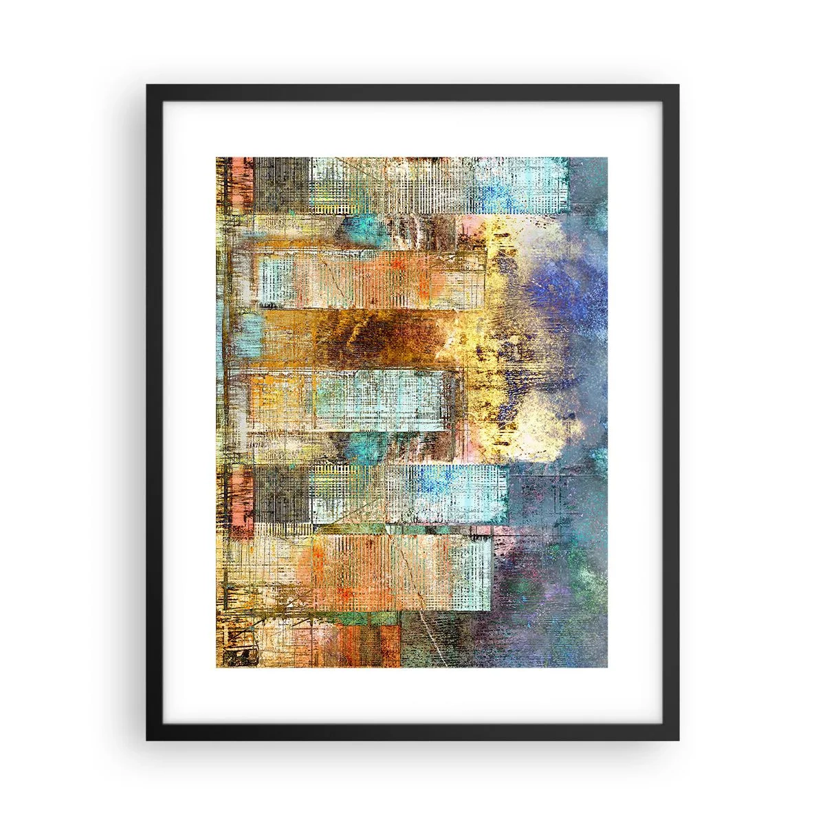 Plakat i sort ramme - Solrig metropol - 40x50 cm