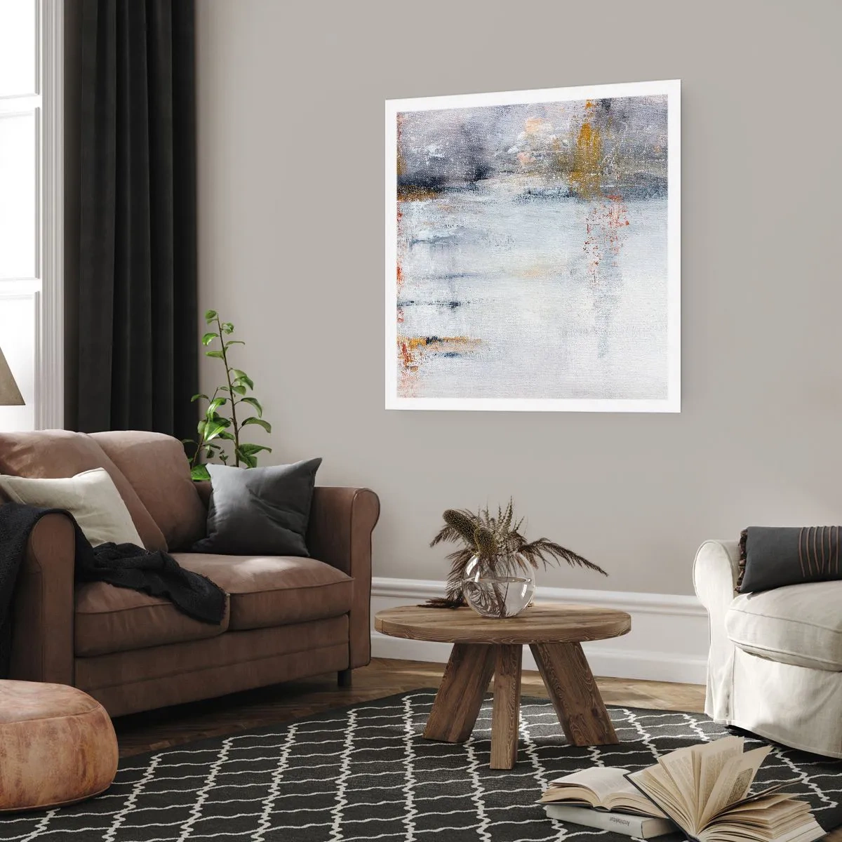 Plakat - Bag lufttæppet - 40x40 cm