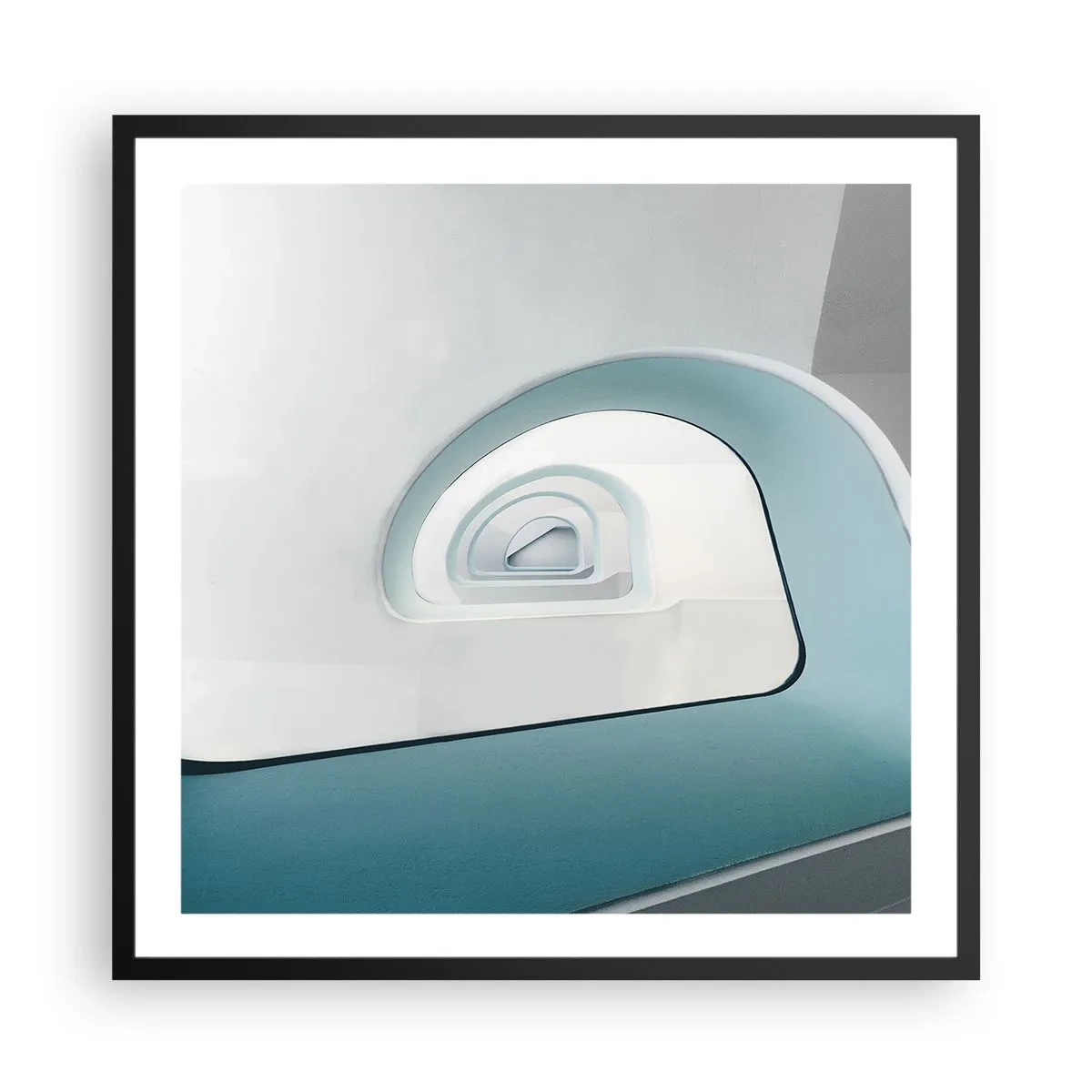 Plakat i sort ramme - Til bunden af det blå - 60x60 cm