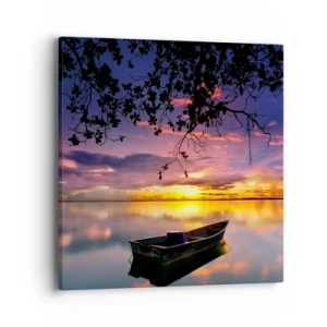 Lærredstryk - Billede på lærred - "Det ser ud til, at du hænger midt på himlen..." - 40x40 cm