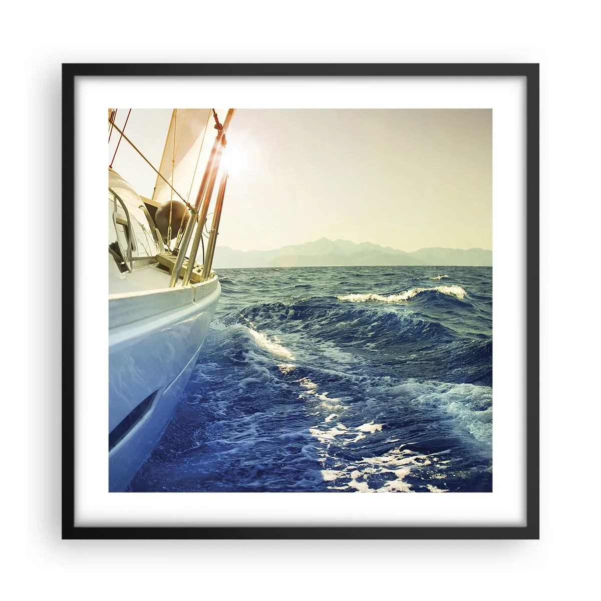 Plakat i sort ramme - For eventyr - 50x50 cm