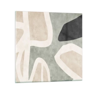 Billede på glas - Komposition med et sort tema - 40x40 cm