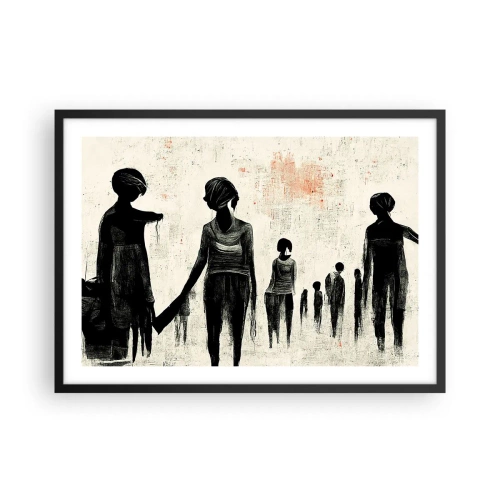 Plakat i sort ramme - Mod ensomhed - 70x50 cm