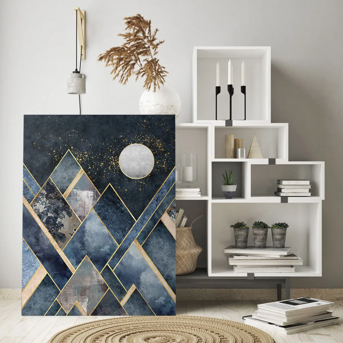 Billede på glas - Geometrisk landskab - 50x70 cm