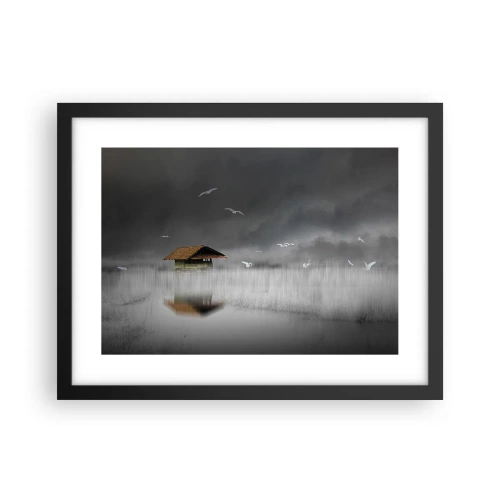 Plakat i sort ramme - Beskyttelse mod regnen - 40x30 cm