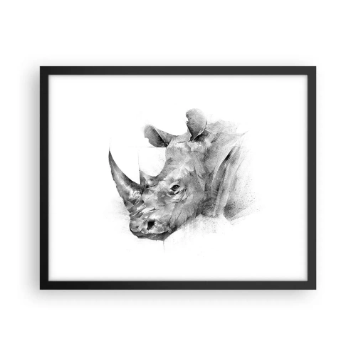 Plakat i sort ramme - Afrikansk portræt - 50x40 cm