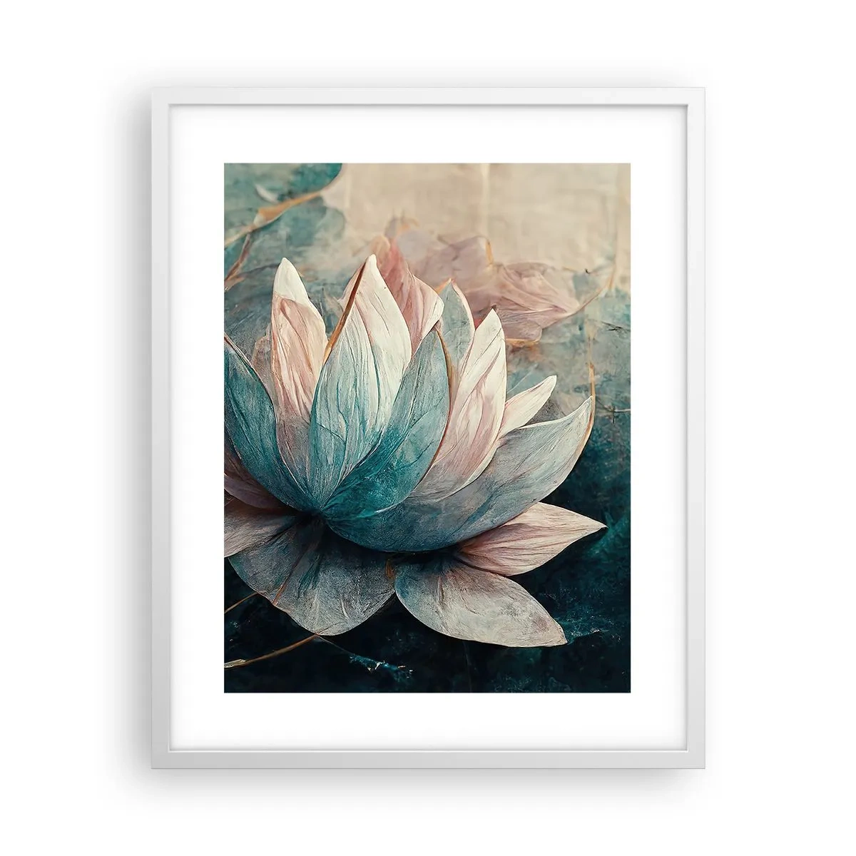 Plakat i hvid ramme - Søens stjerner - 40x50 cm