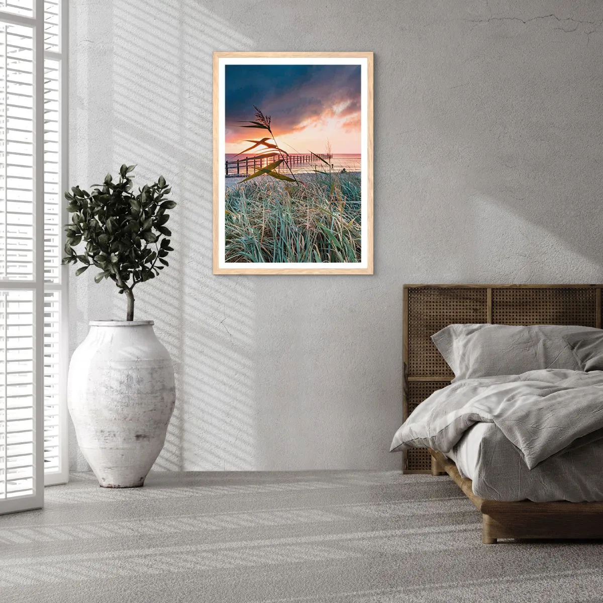 Plakat i ramme af lyst egetræ - Ikke passerer med vinden - 61x91 cm