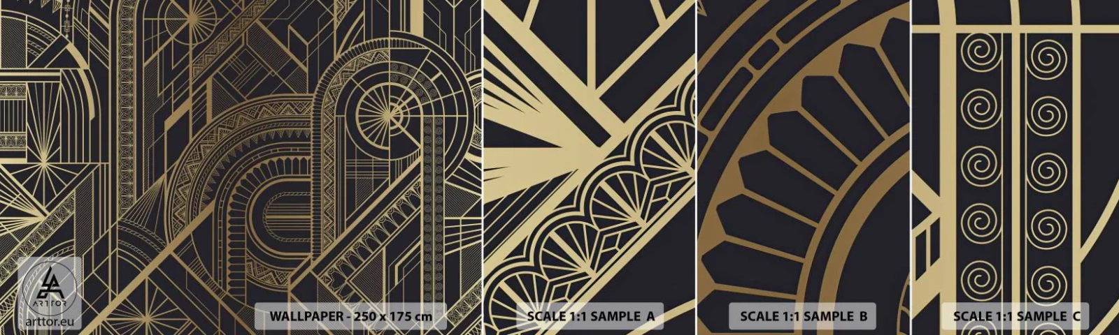 Fototapet Prøve Standard Eco - Koncepter, idéer, planer - Abstraktion, Stykke, Ornament - 100x30 cm