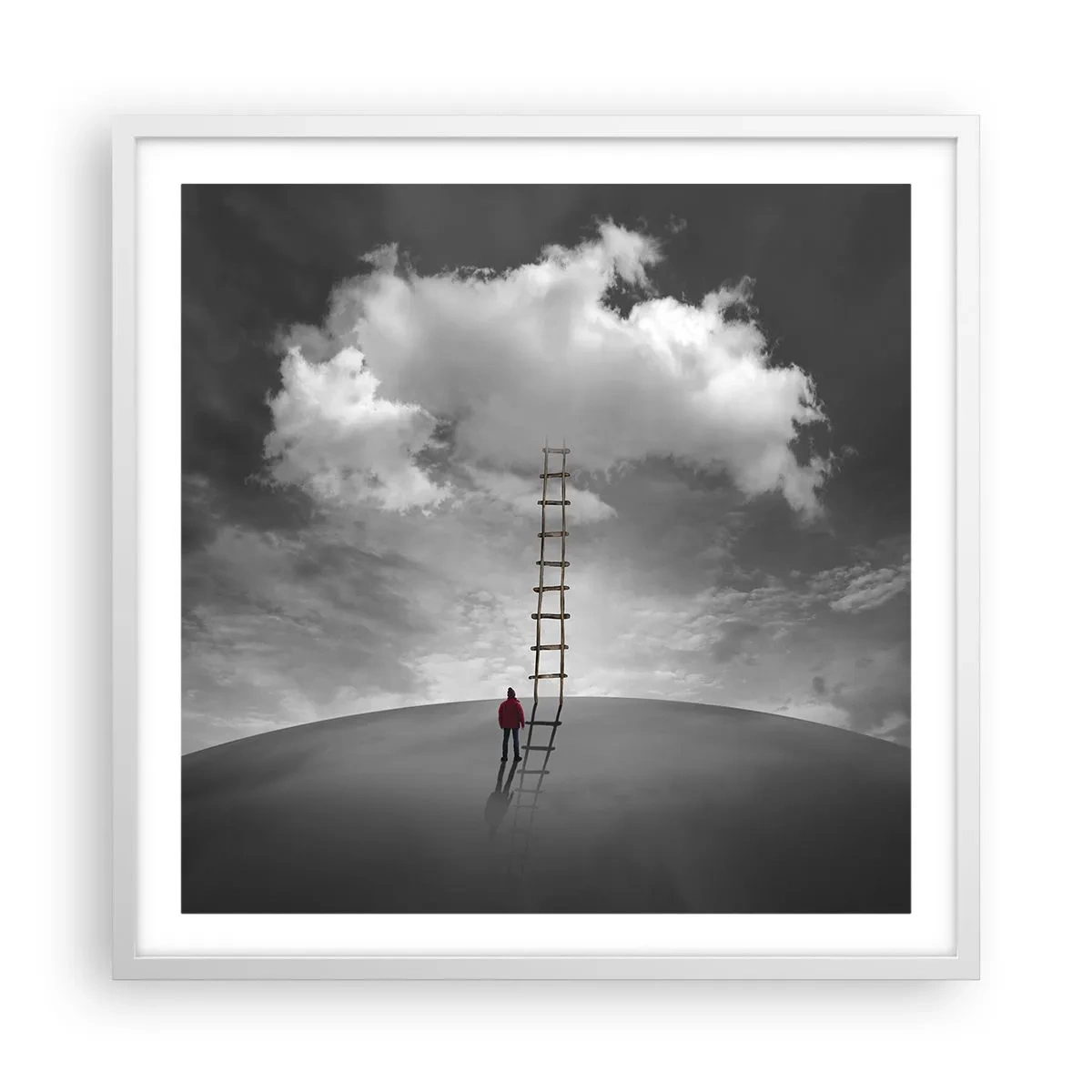 Plakat i hvid ramme - Alt er muligt - 60x60 cm