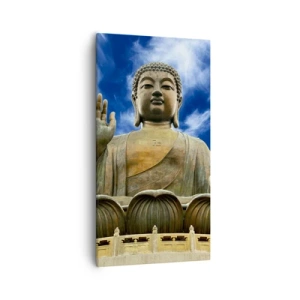 Lærredstryk - Billede på lærred - Lev uden frygt - 55x100 cm