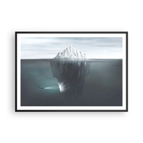 Plakat i sort ramme - Undervands-mysterium - 100x70 cm