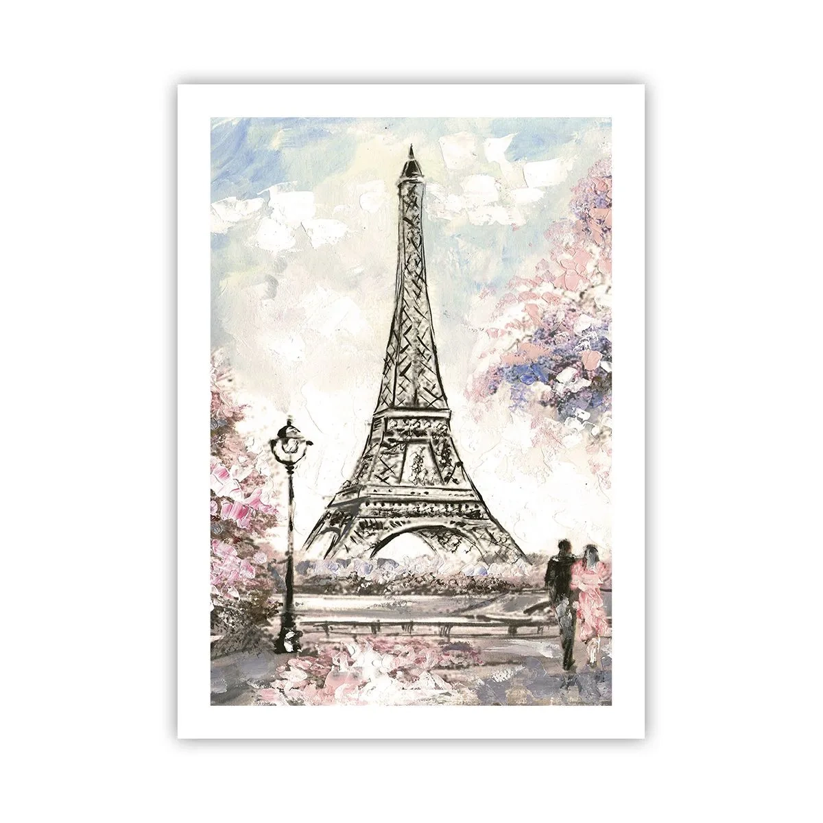 Plakat - April gåtur rundt i Paris - 50x70 cm