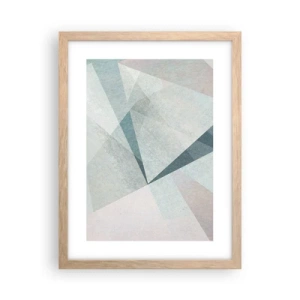 Plakat i ramme af lyst egetræ - Rolig og alligevel dynamisk - 30x40 cm