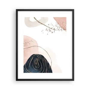Plakat i sort ramme - Alt flyder - 40x50 cm