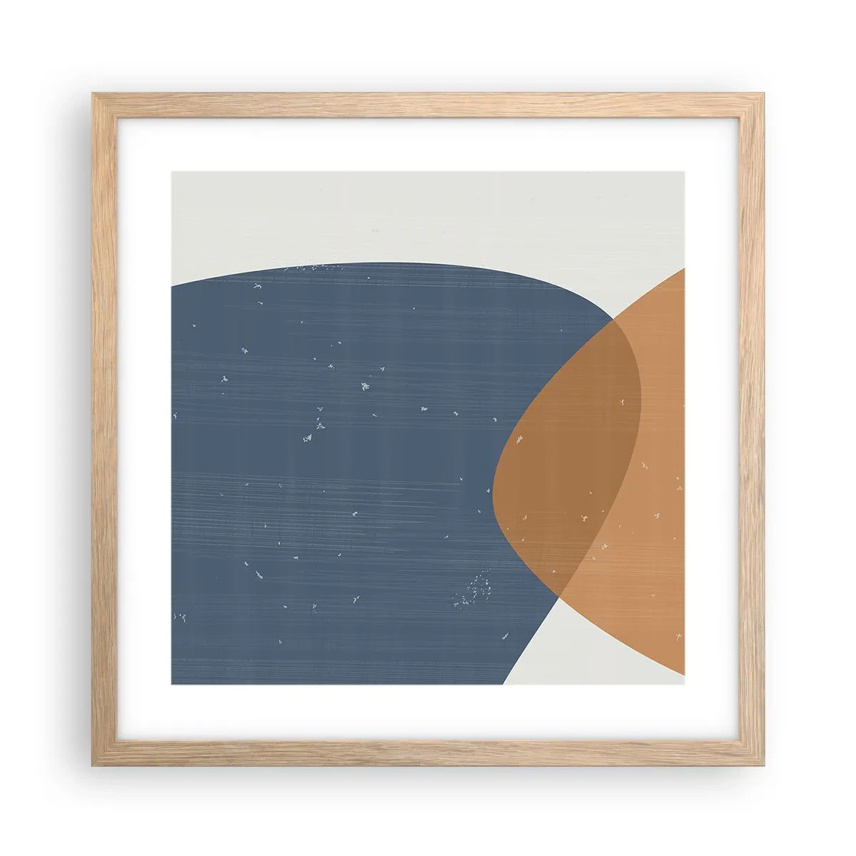 Plakat i ramme af lyst egetræ - Ovaler og påvirkninger - 40x40 cm