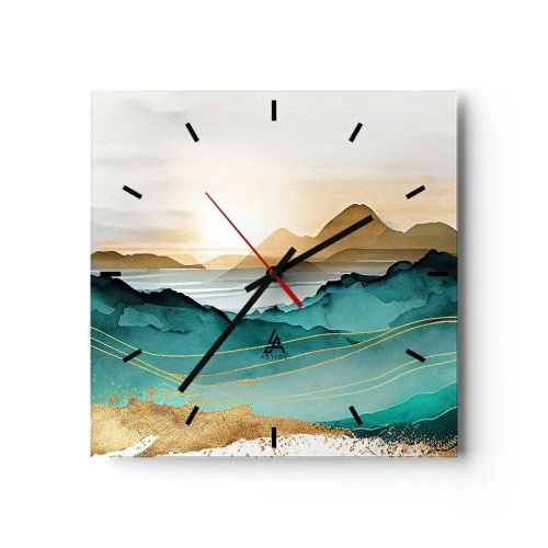 Vægur, Uret - På grænsen til abstraktion - landskab - 30x30 cm