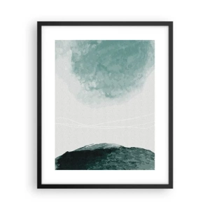 Plakat i sort ramme - Et møde med tåge - 40x50 cm