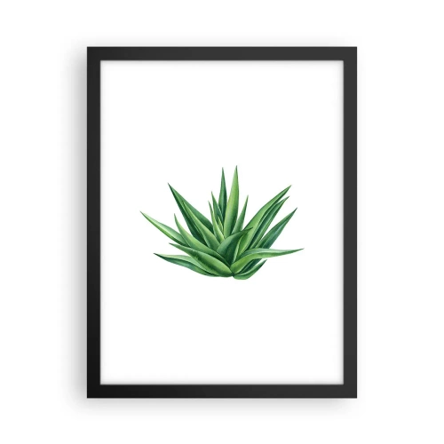 Plakat i sort ramme - Grøn - styrke - liv - 30x40 cm
