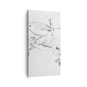 Lærredstryk - Billede på lærred - Vintermorgen - 65x120 cm