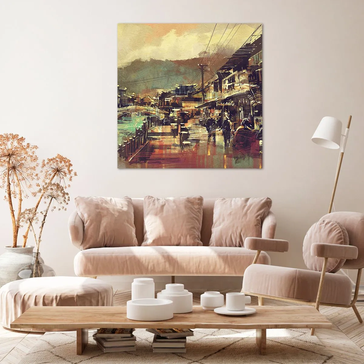 Lærredstryk - Billede på lærred - Livet som et væld af gråt - 40x40 cm