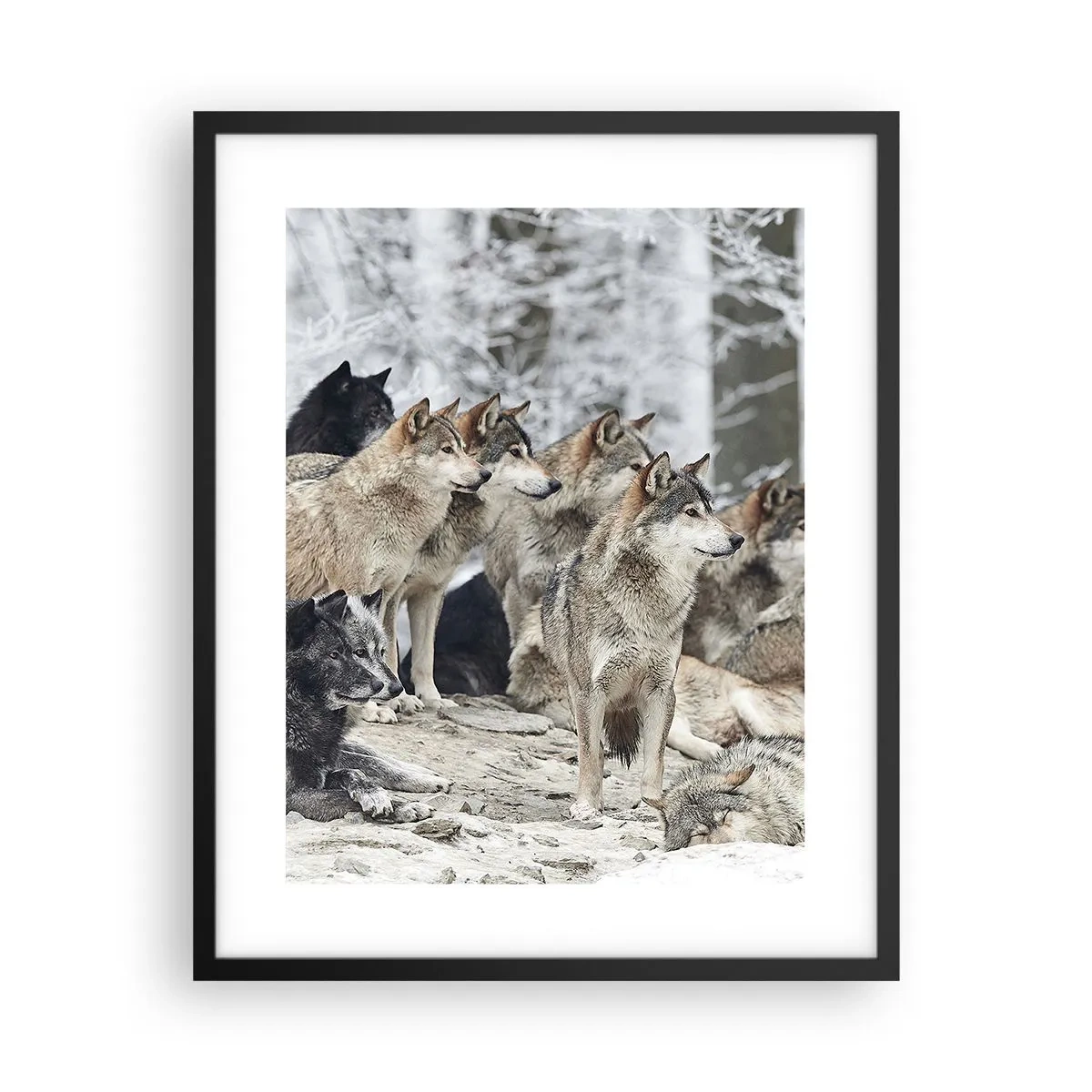 Plakat i sort ramme - Familie og venner - 40x50 cm