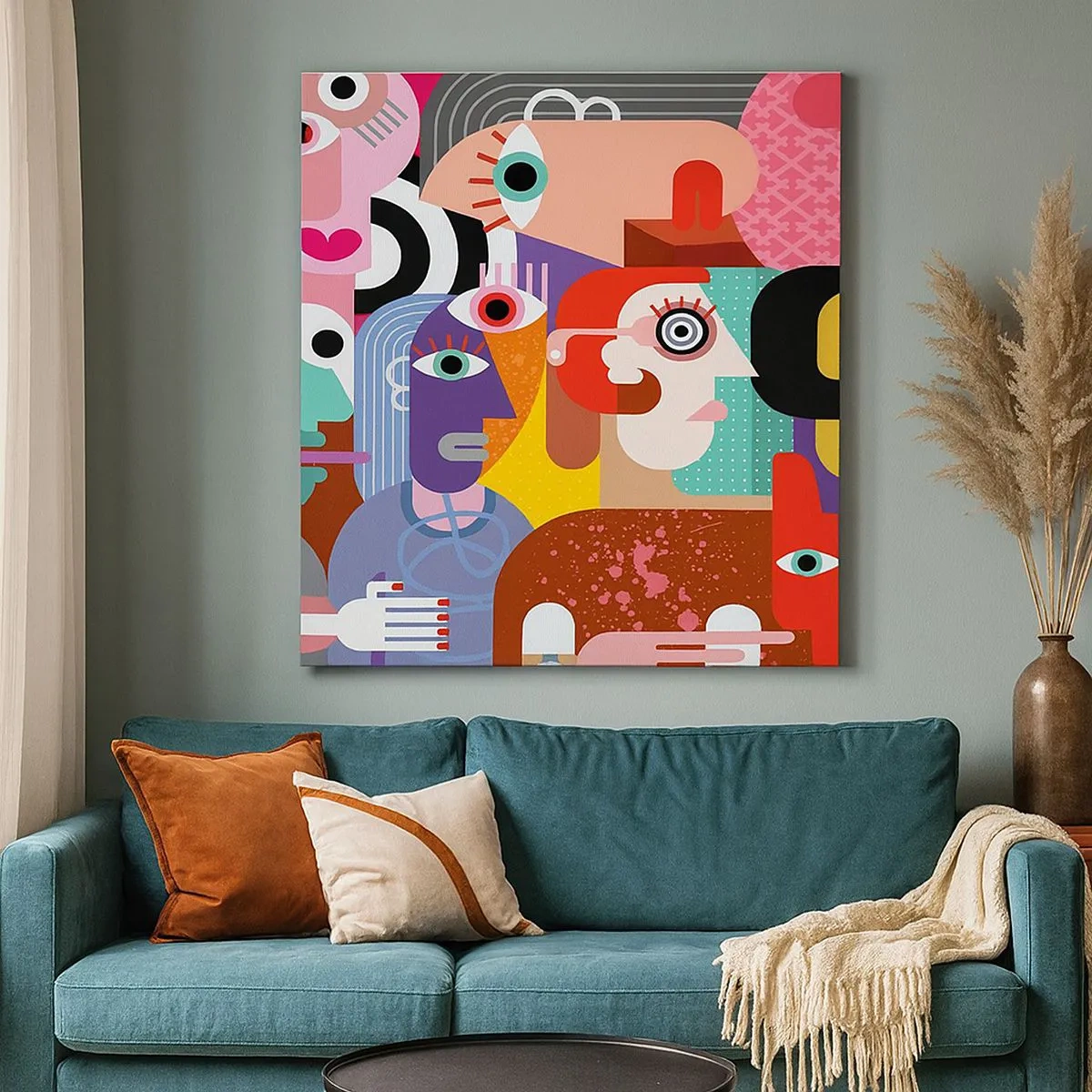 Lærredstryk - Billede på lærred - Vi fra hr. Picasso - 30x30 cm