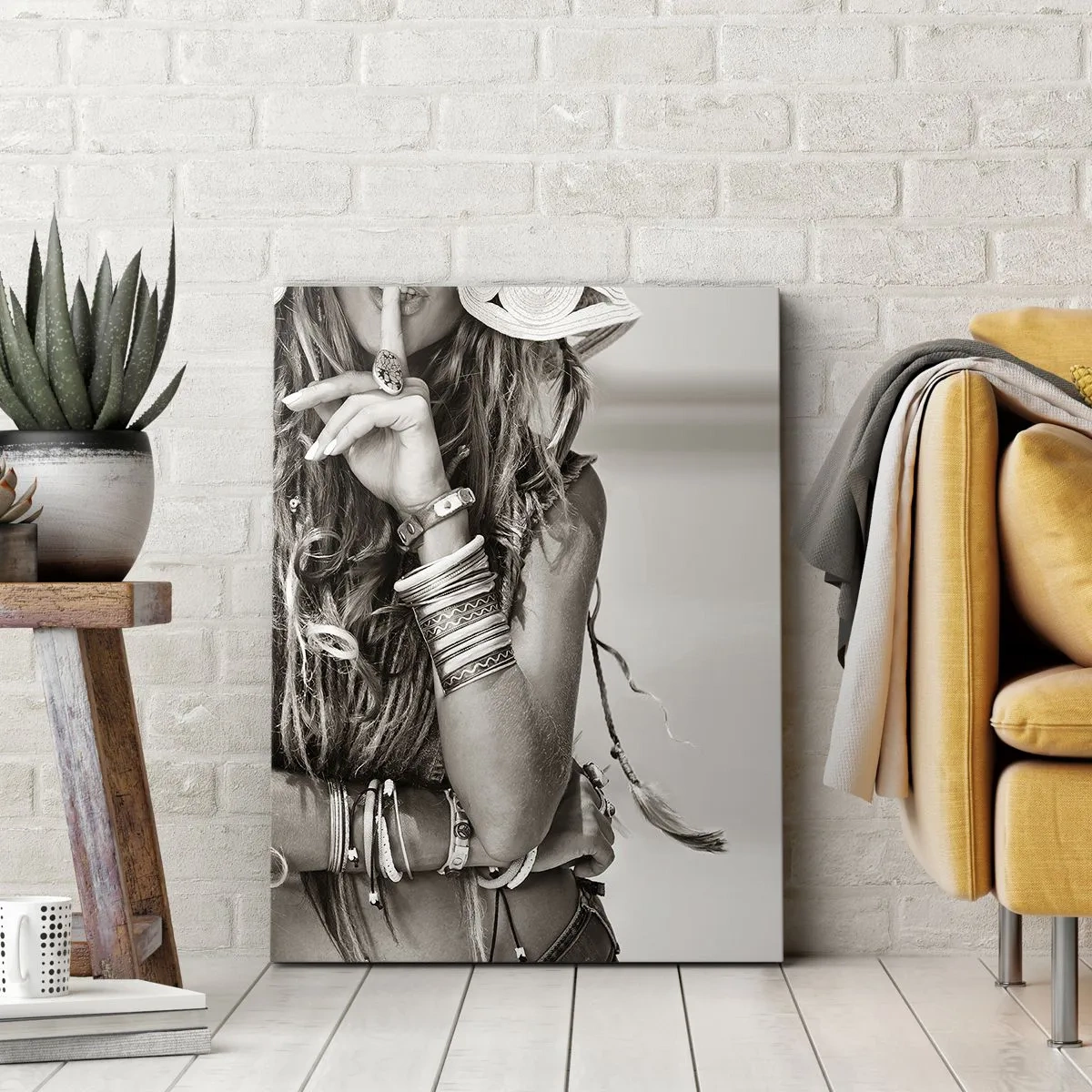 Lærredstryk - Billede på lærred - Som en pige - 65x120 cm