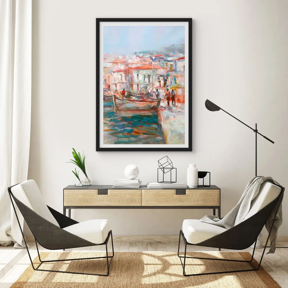 Plakat i sort ramme - Pastelfarvede helligdage - 61x91 cm