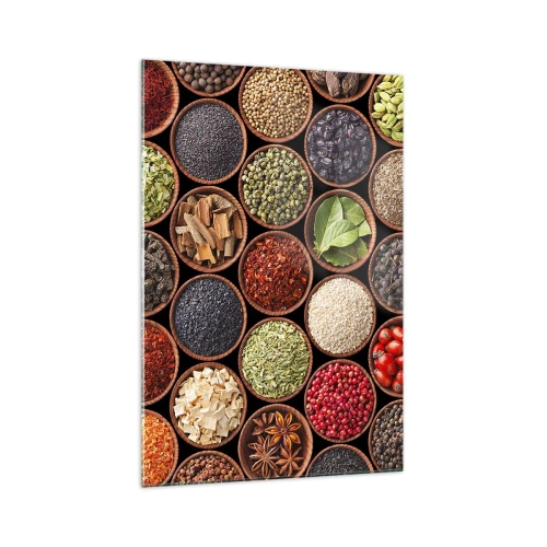 Billede på glas - Alle verdens smage - 70x100 cm