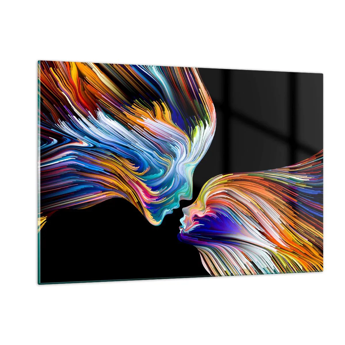 Billede på glas - Fusion af energi og lys - 120x80 cm