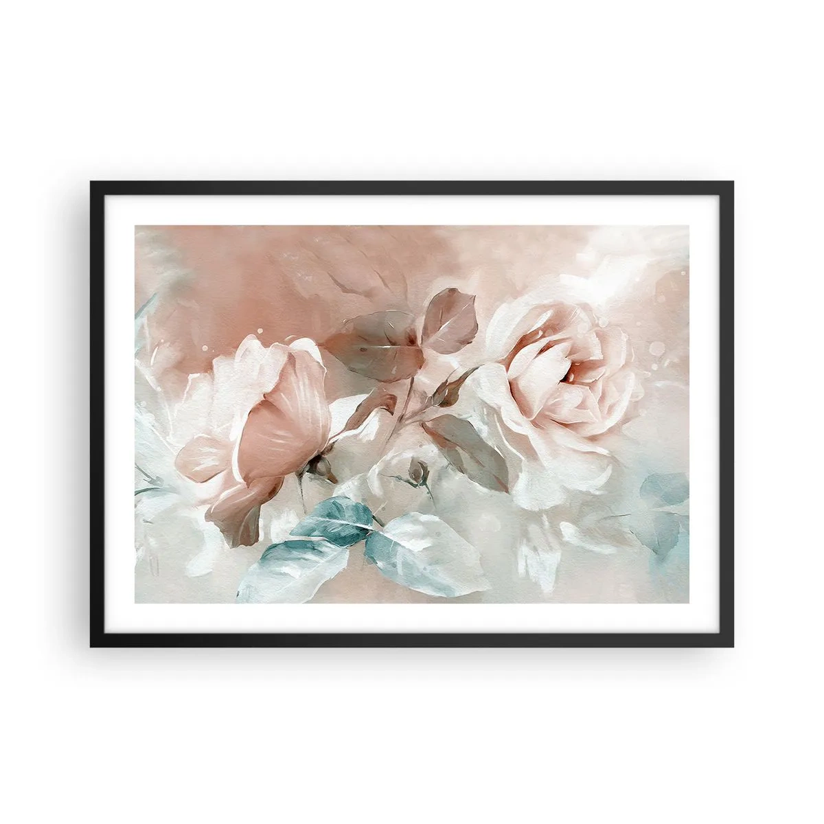 Plakat i sort ramme - Den romantiske ånd - 70x50 cm