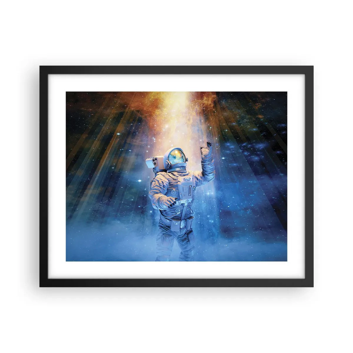 Plakat i sort ramme - Endelig på destinationen - 50x40 cm