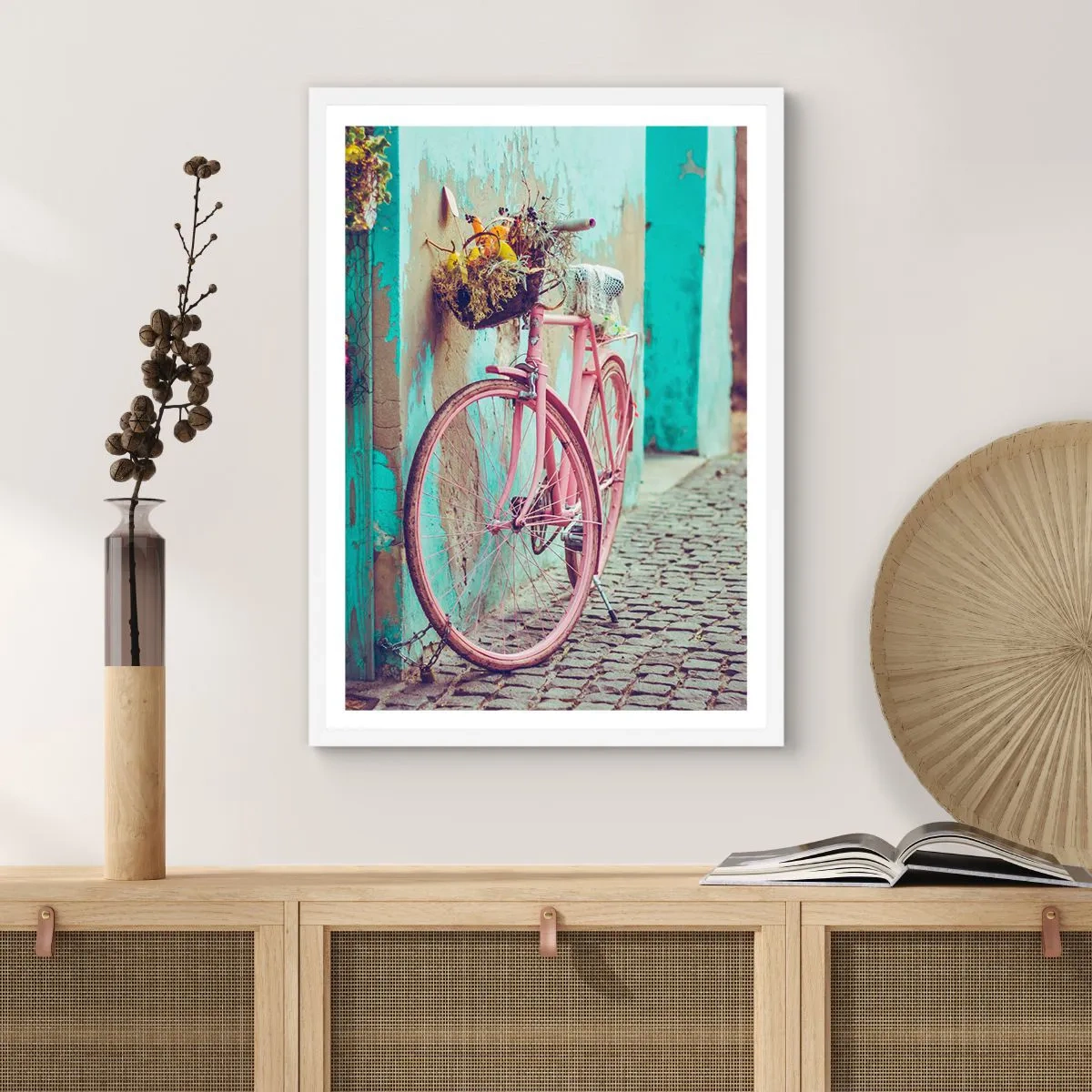 Plakat i hvid ramme - Jeg vender tilbage om lidt - 50x70 cm