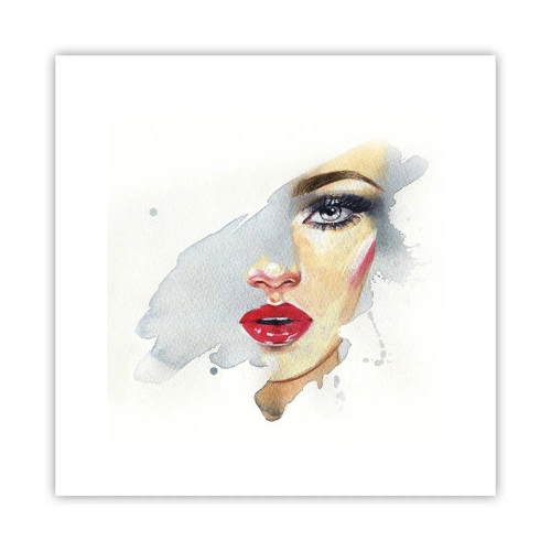 Plakat - Refleksion i en vanddråbe - 30x30 cm