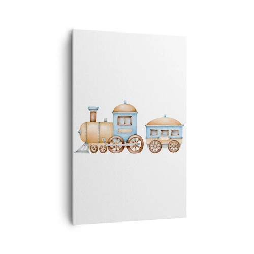 Lærredstryk - Billede på lærred - Stående på stationen... - 80x120 cm