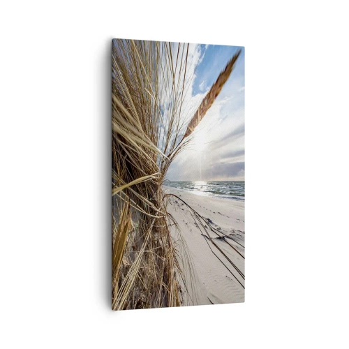 Lærredstryk - Billede på lærred - Et møde mellem elementerne - 55x100 cm