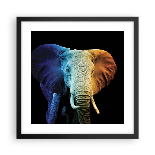 Plakat i sort ramme - Excentrisk, ikke underlig - 40x40 cm