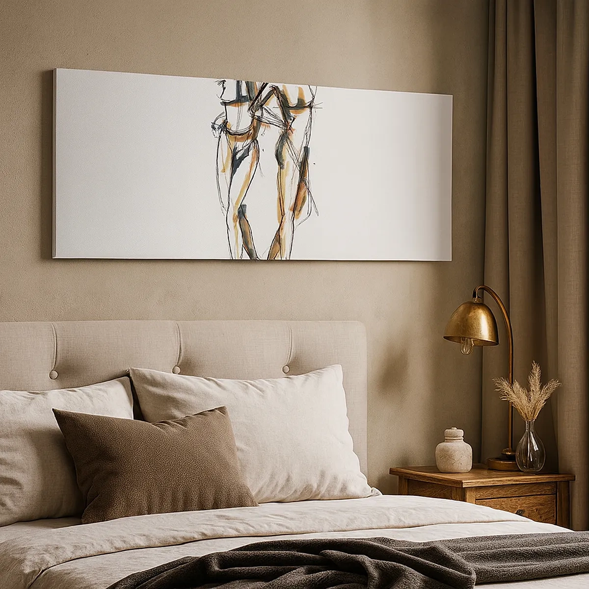 Lærredstryk - Billede på lærred - En undersøgelse af charme - 30x30 cm