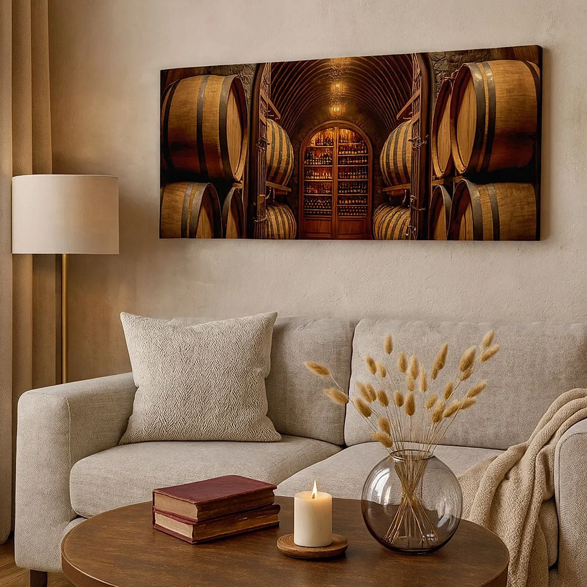 Lærredstryk - Billede på lærred - Atmosfærisk kælder - 100x40 cm