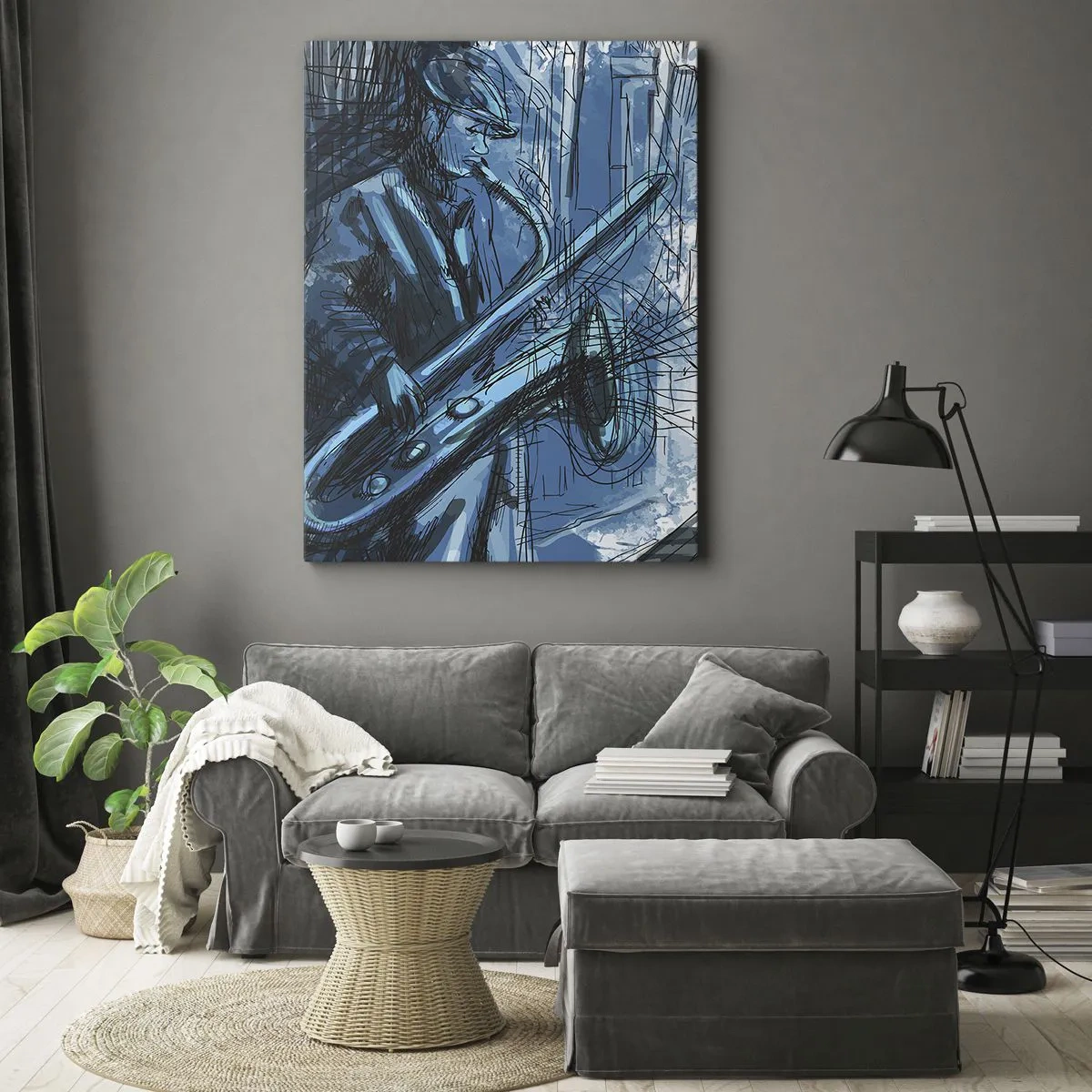 Lærredstryk - Billede på lærred - Byens rapsodi - 50x70 cm